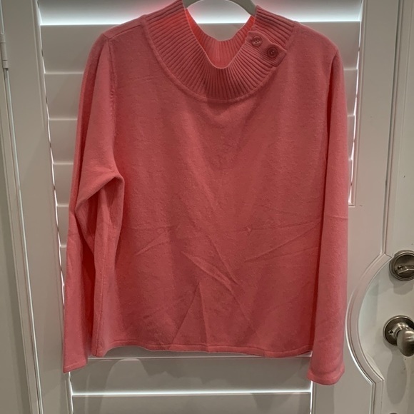 PARISIAN WORKS Vintage 80s Vtg Alight Coral Pink Jumper From Parisians Pl. - Picture 2 of 7
